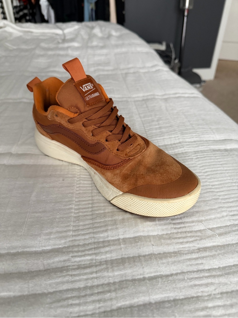 Vans UltraRange EXO SE Sneakers Cream/Orange Lightweight Comfort - Picture 5 of 15